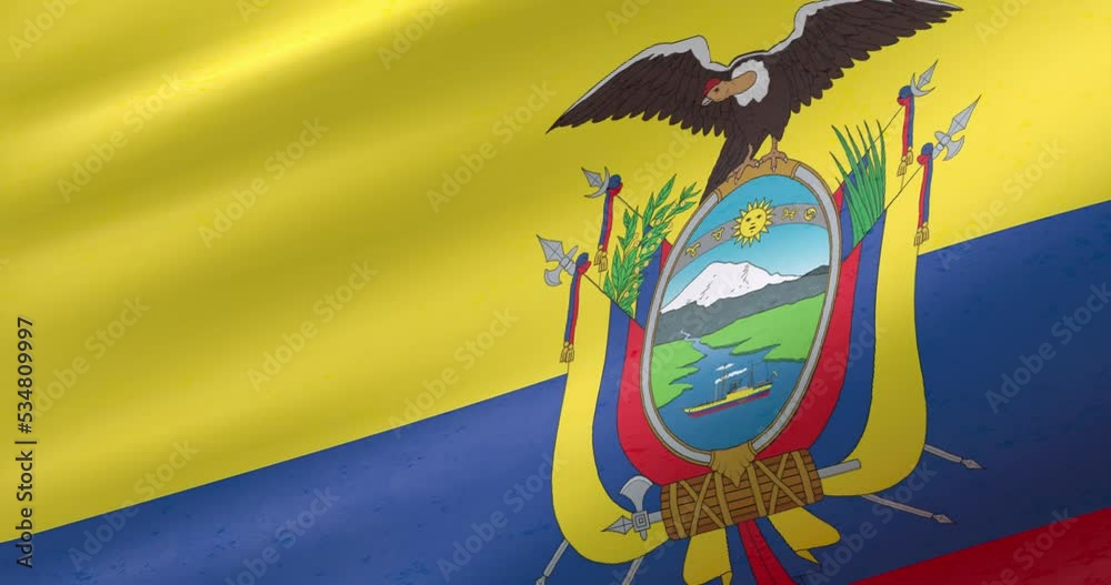 Ecuador flag, Close-up