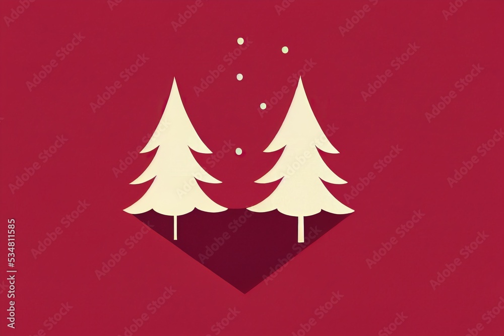 Festive Christmas background. Merry Christmas and Happy New Year winter holidays xmas celebration traditional xmas trees festive illustration creative stylish trendy red backdrop concept. Festive Christmas background. Merry Christmas and Happy New Year winter holidays xmas celebration traditional xmas trees festive illustration creative stylish trendy red backdrop concept.