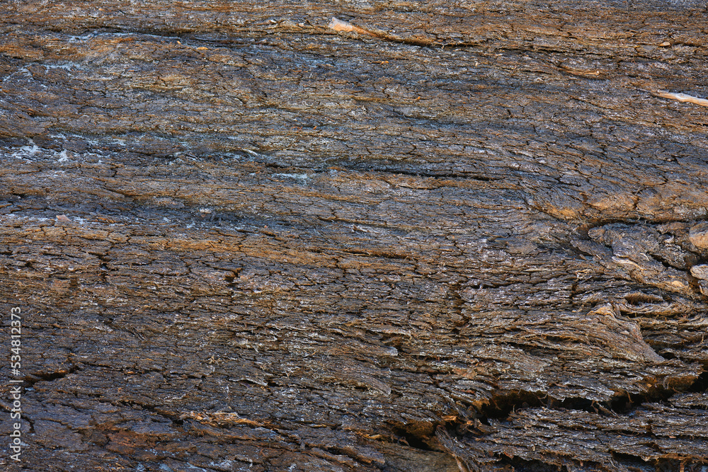 Skały, klify, piaskowce, torf, mają różnorodna strukturę i przybierają ciekawe formy. Wysoki i niski kontrast, monochromatyczne. - obrazy, fototapety, plakaty 
