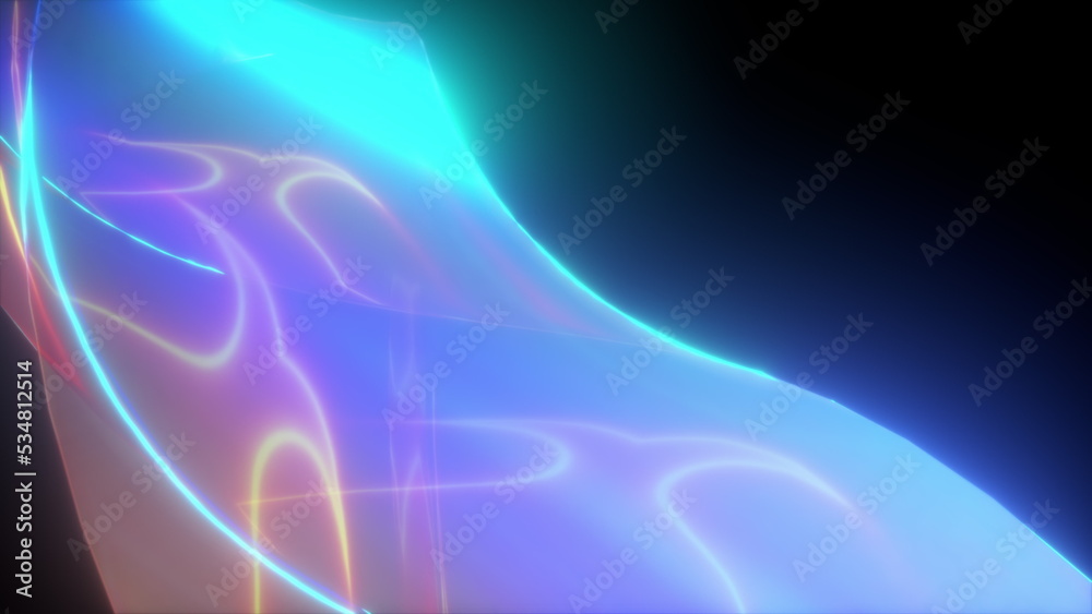 Obraz premium Glossy neon. Computer generated 3d render