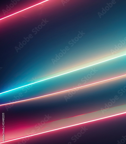 Color bright lines diagonal stripes pink blue rays neon background. Glowing neon vibrant striped colour illustration creative stylish trendy backdrop.