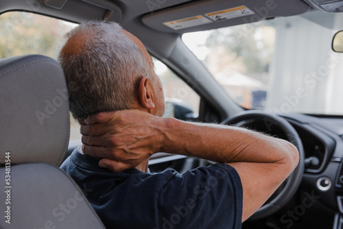 Middle-aged man with neck pain