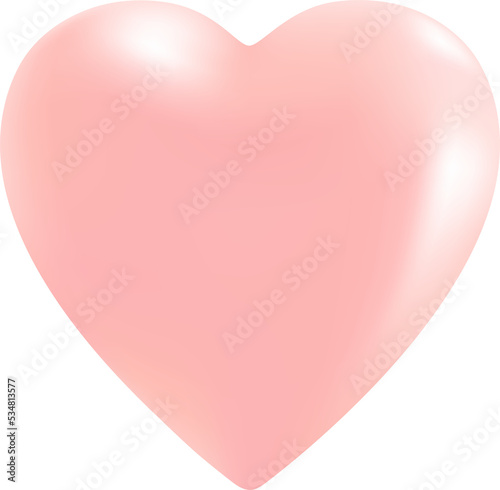 3D heart isolated on transperent background. photo