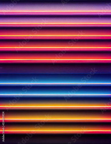 Color bright lines stripes neon background. Glowing neon vibrant striped colour illustration creative stylish trendy backdrop.