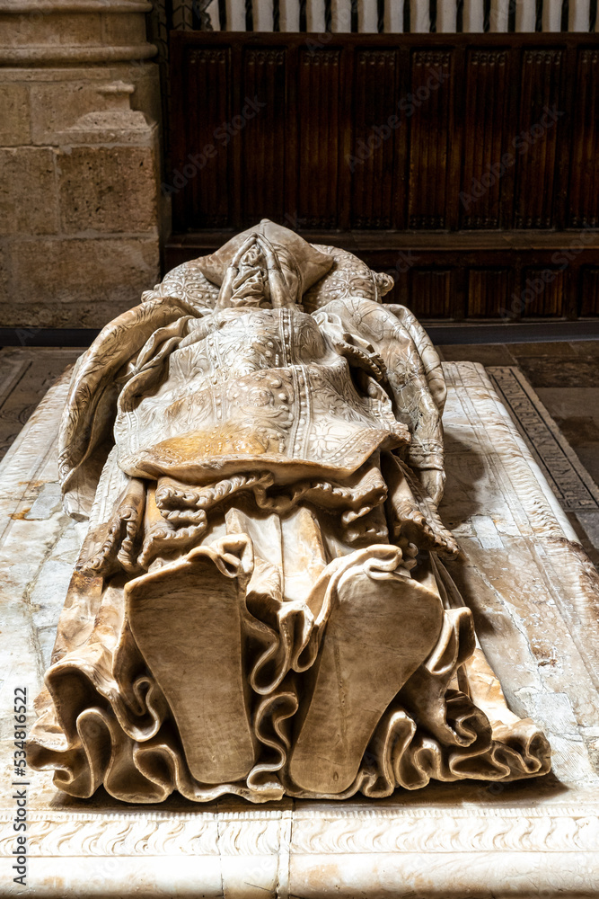 Interior of the Burgos Cathedral in Castilla y Leon, Spain. Unesco World Heritage Site.