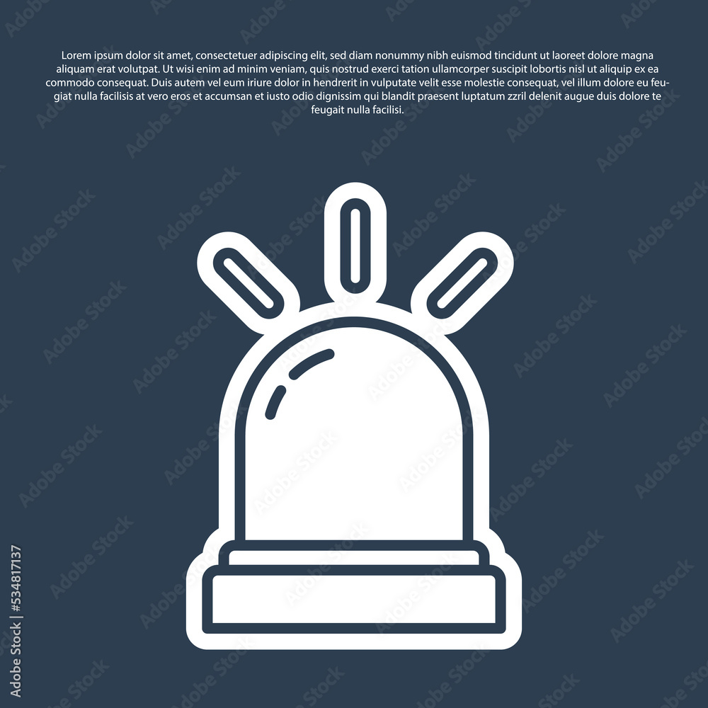Blue line Motion sensor icon isolated on blue background. Vector Blue line Motion sensor icon isolated on blue background. Vector