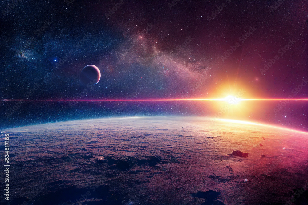 The galaxy and stars, illustration of space The galaxy and stars, illustration of space