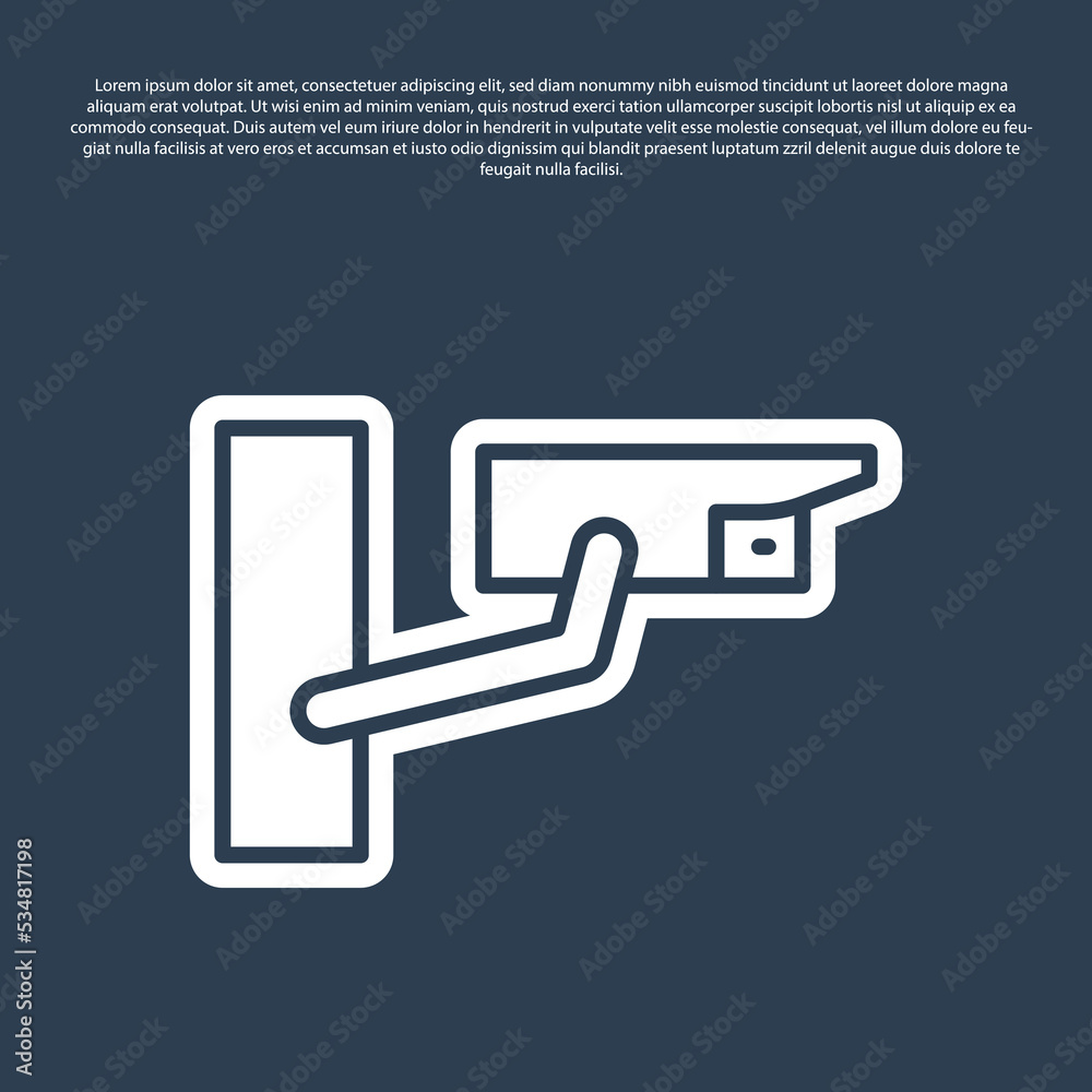 Pop art Security camera icon isolated on color background. Vector Pop art Security camera icon isolated on color background. Vector