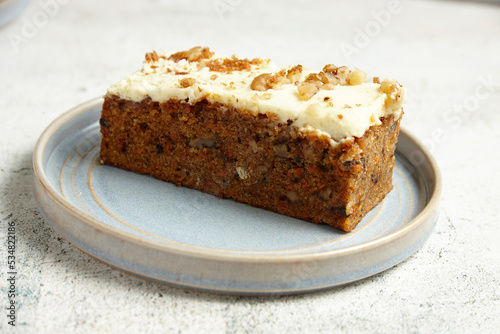 A slice of carrot cake photo