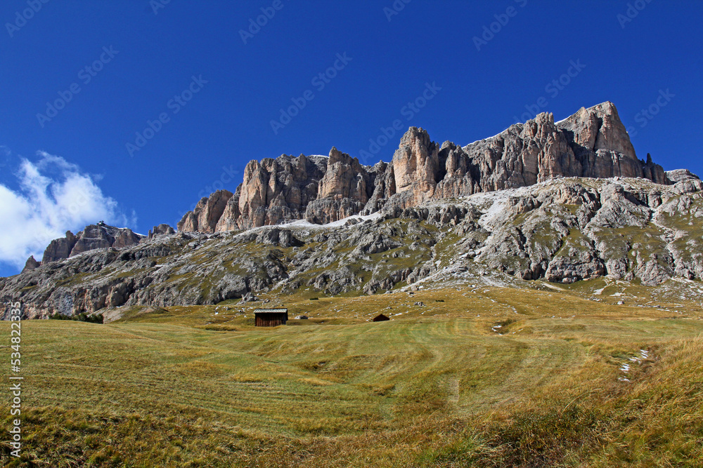 Fototapeta premium le pareti meridionali del Gruppo del Sella (Dolomiti di Fassa)