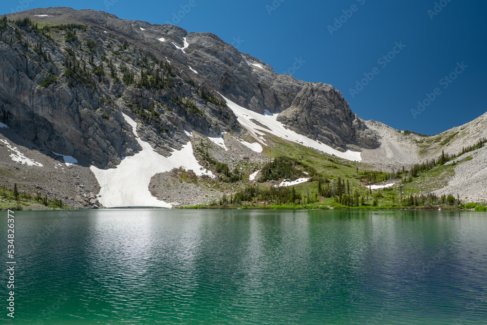 Alpine lake in the Bob Marshall Wilderness Montana