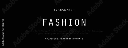 Modern Bold Font. Regular Italic Number Typography urban style alphabet fonts for fashion, sport, Tech, Crypto and digital, movie, logo design, vector illustration