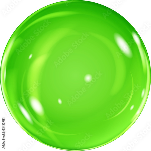Big green sphere with glares