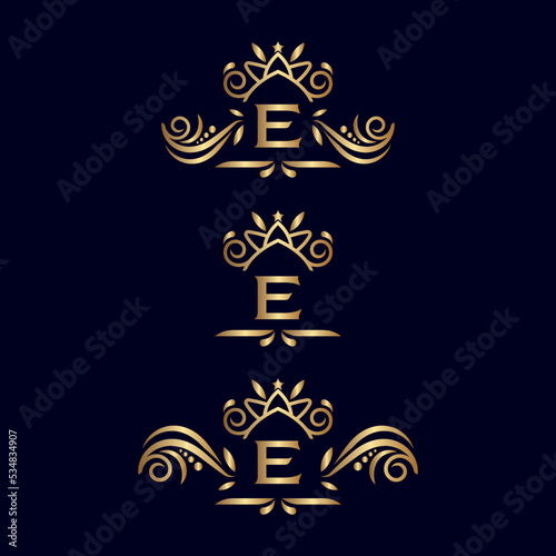 ROYAL LUXURY ORNATE LOGO LETTER E