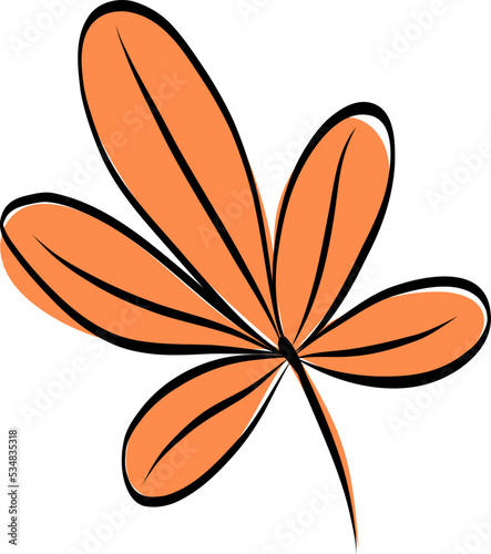 Colorful autumn leaves. Simple cartoon flat style. Isolated on white background vector illustration. Design for stickers, logo, web and mobile app.