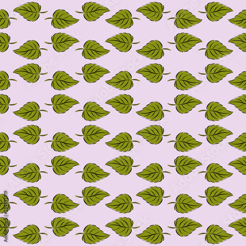 Colorful autumn seamless pattern with leaves. Simple cartoon flat style. Vector illustration.
