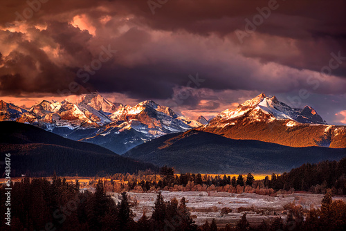 Computer Illustration of the mountains.