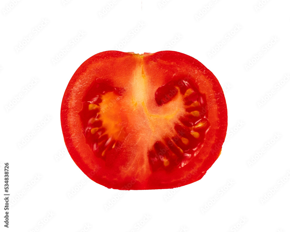 Czerwony pomidor na przezroczystym tle, połówka, png Czerwony pomidor na przezroczystym tle, połówka, png