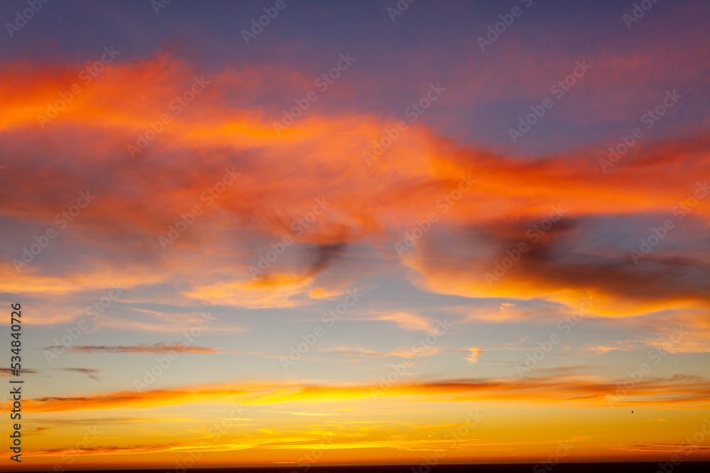 Colorful sunset in the sky