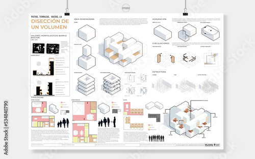 Architectural drawings, diagrams, renders, details and images, who could be used as referents for his quality and recognition on the social media photo
