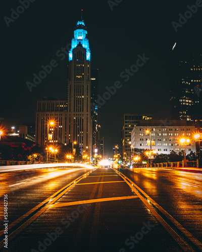 Leveque Tower and Night from the Street photo