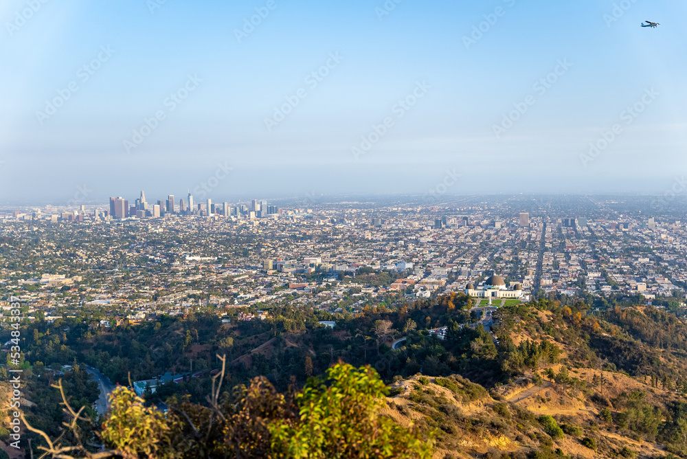 Los Angeles panorama view in the morning 