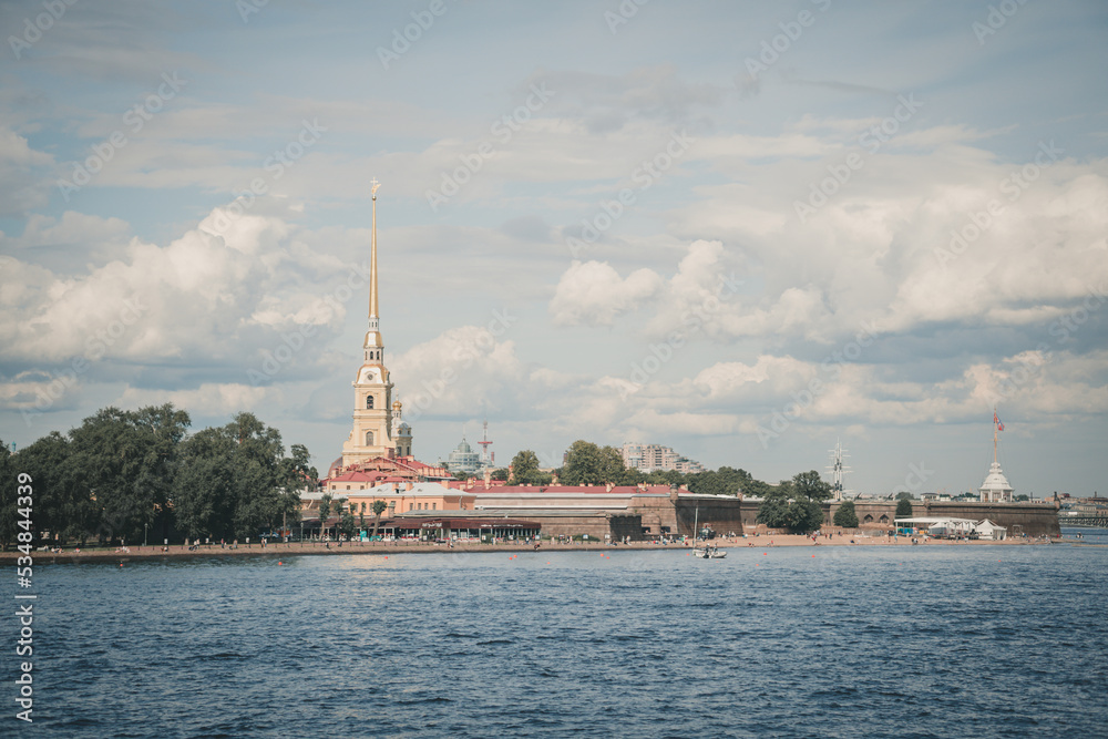 Saint Paul fortress and Neva river, Saint Petersburg, Russia