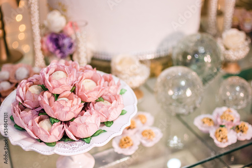 table decorated with birthday party sweets