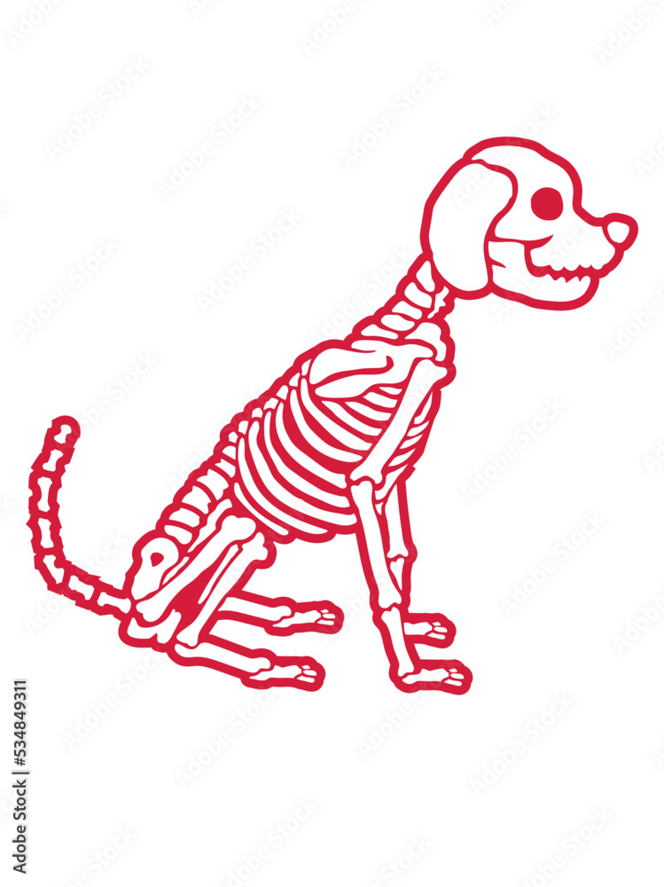 Fototapeta premium Cool Skelett Hund Design 