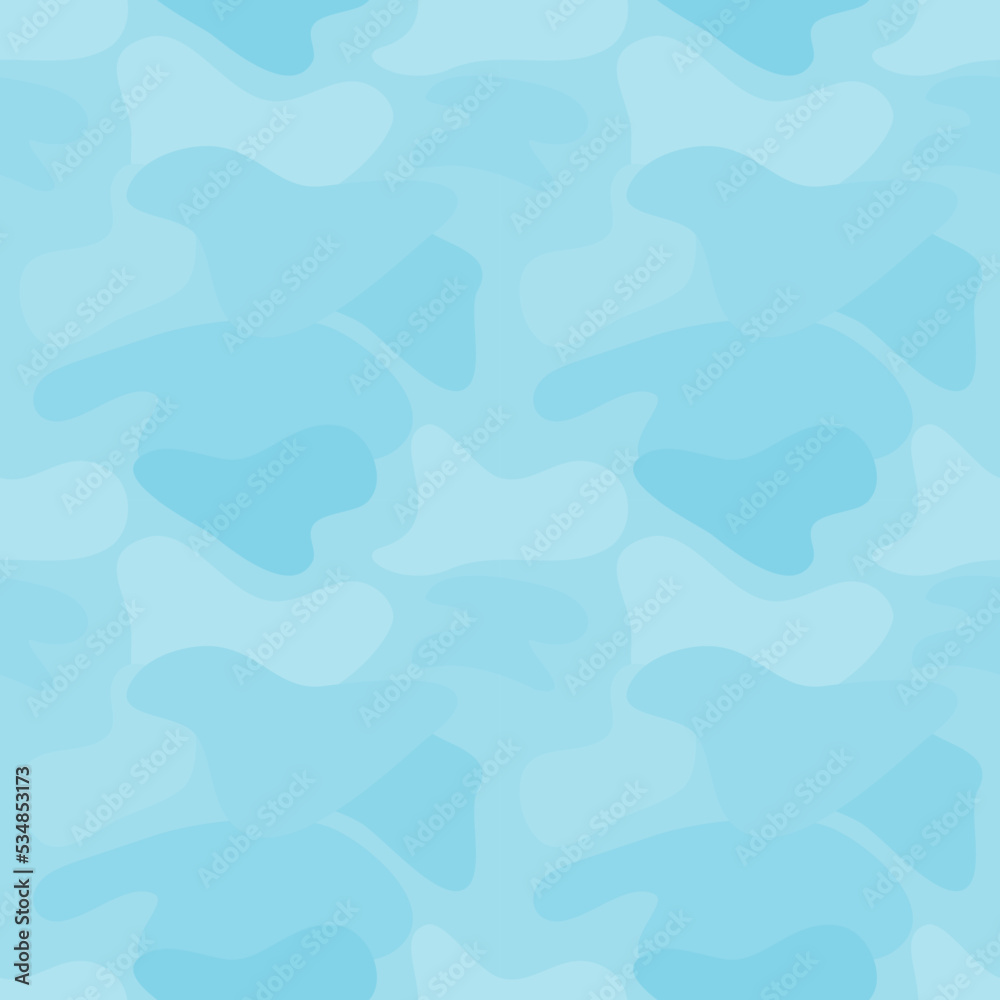 Camouflage bright blue seamless pattern and background. clean and minimal seamless pattern.