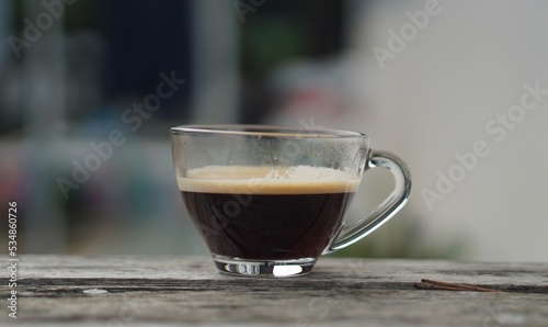 cup of coffee on the table