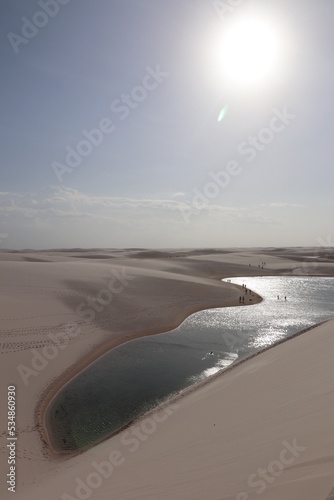 Lagoa e Por do Sol nos Lençois Maranhenses / 
Lagoon and Sunset  photo