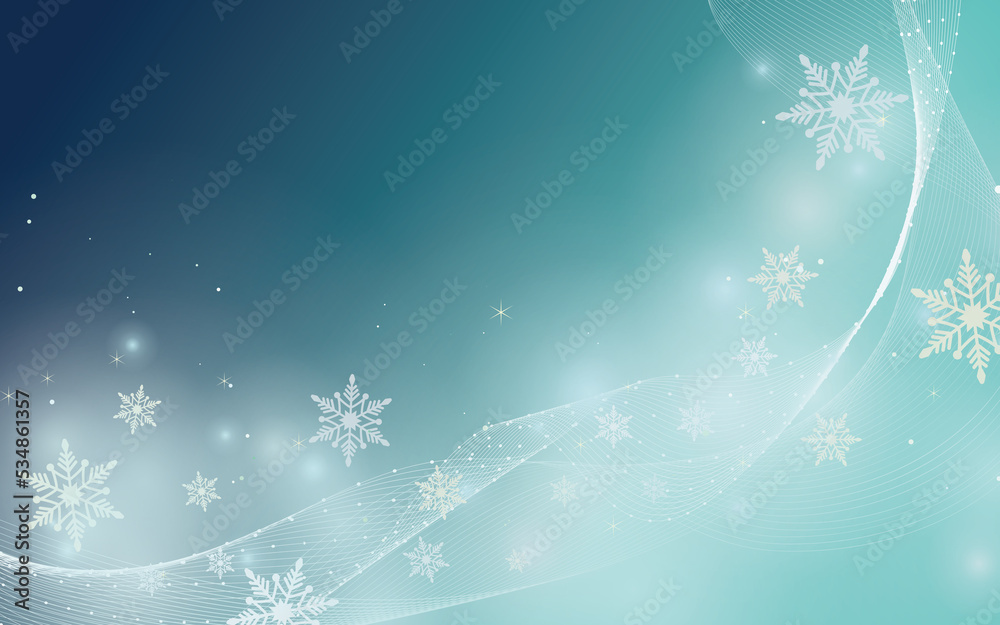 背景　雪の結晶　冬