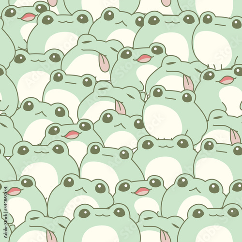 Cute Baby Frogs Pattern Design