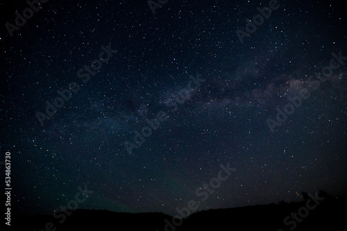 Milky way over a mountain range in Utah