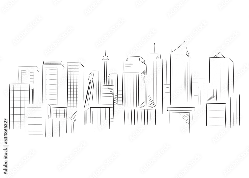 City line illustration design