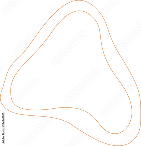 Abstract organic wavy line eccentric circular frames