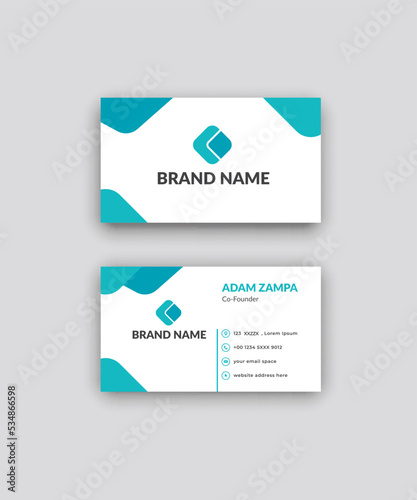 Creative and clean corporate business card visiting card design template. Vector illustration. id card. Stationery design