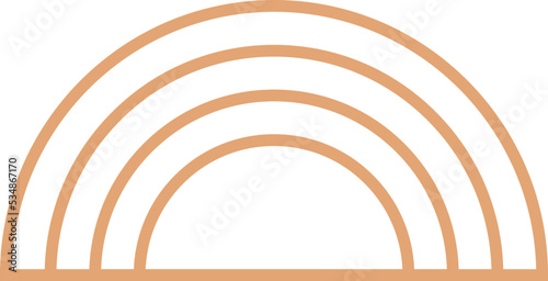 Abstract organic geometric hand drawn shape