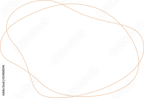 Abstract organic wavy line eccentric circular frames
