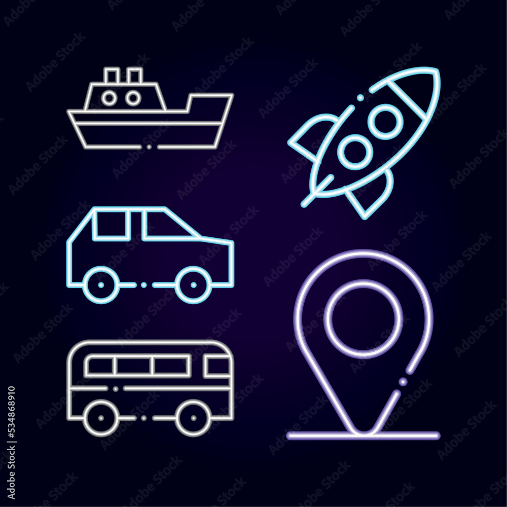 neon transport, icon