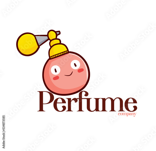 Cute perfume company logo template