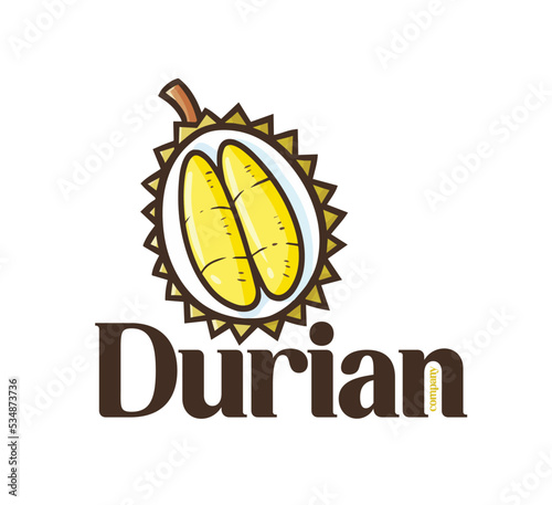 Cute and funny logo for durian store or company