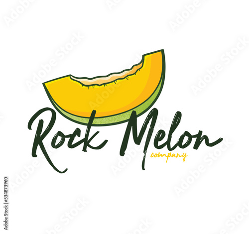 Cute and funny logo for rock melon store or company