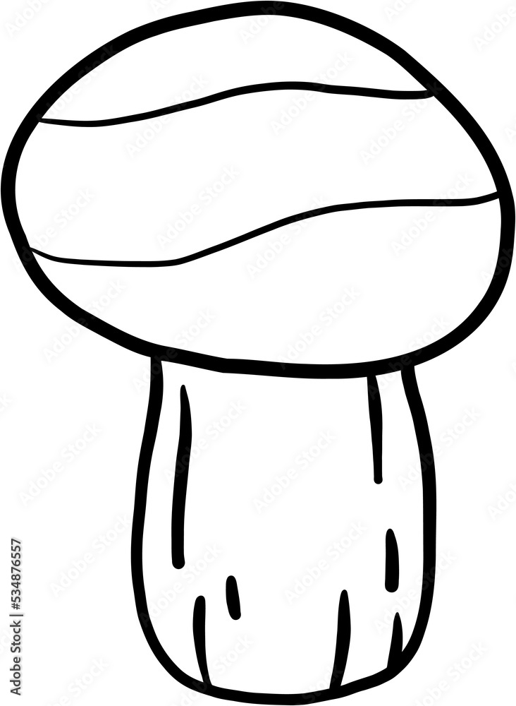 doodle freehand sketch drawing of porcini mushroom. doodle freehand sketch drawing of porcini mushroom.