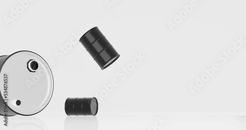 oil barrel dropping as energy crisis concept