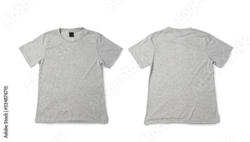 Gray T shirt mockup, Realistic t-shirt.