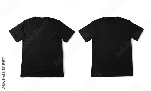 Black T shirt mockup, Realistic t-shirt.