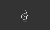 Alphabet letters Initials Monogram logo GA AG G A
