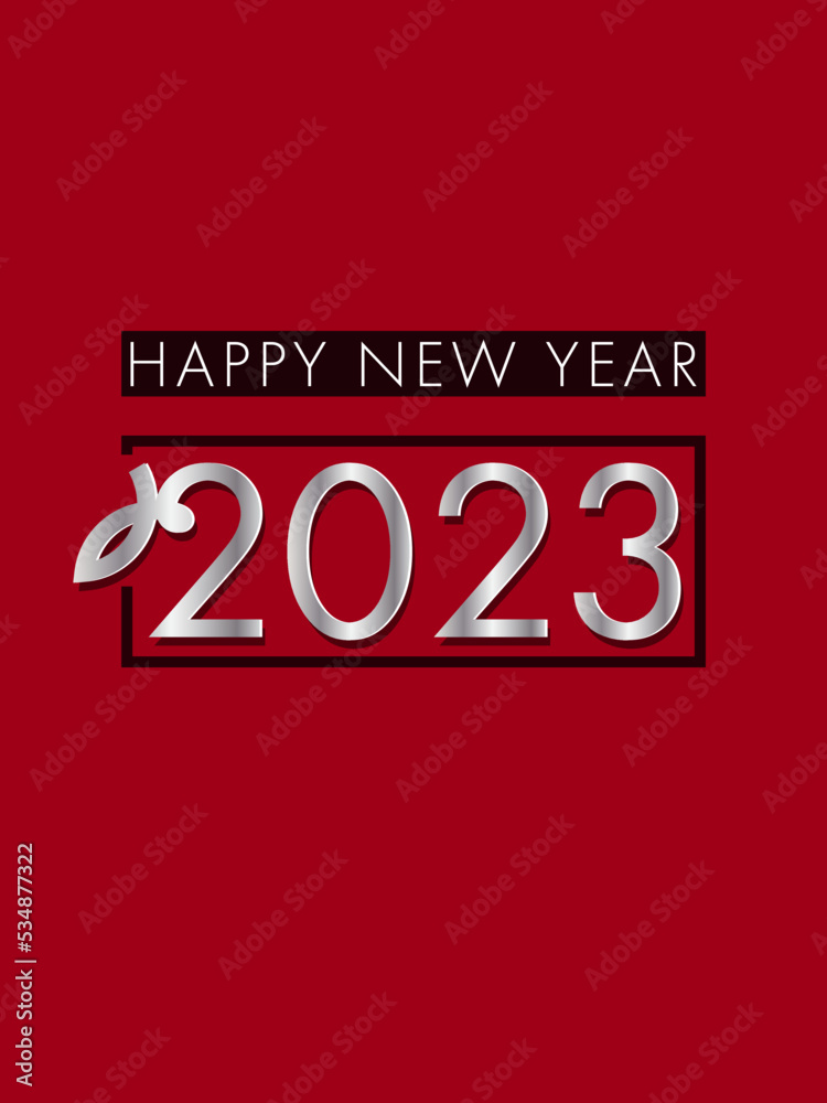 Happy New year 2023 invitation design template. Vector illustration for greeting card, flyers, poster. Happy New year 2023 invitation design template. Vector illustration for greeting card, flyers, poster.
